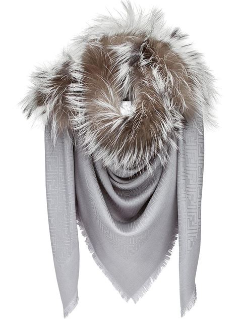 foulard fendi ebay|fendi scarf with fur trim.